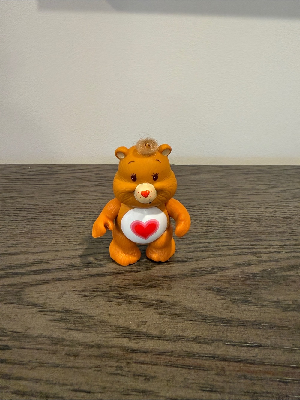 Vintage Care Bears Tenderheart Bear Vintage 3” PVC Plastic Figure 1983 Brown